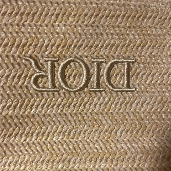 Dior Tan Woven Clutch with Pearl Accent - Picture 13 of 17